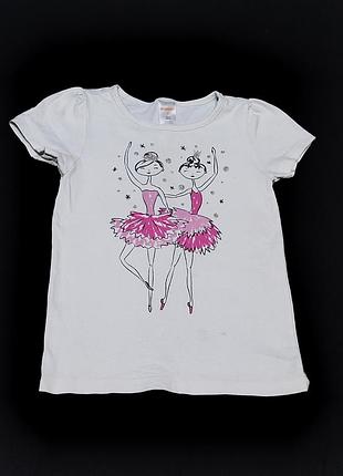 Белая футболка gymboree 116-122р 7629