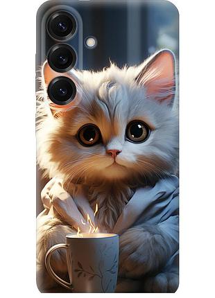 Чехол силиконовый на телефон samsung galaxy s24 plus white cat "5646u-3388-58250"