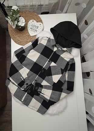 Шикарна тепла сорочка зі знімним капюшоном від primark  11-12 років (146-152)
