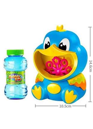 Машинка для бульбашок на батарейках папуга (16x15x20,7см) bubble fun тм bubble fun