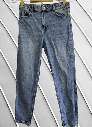 Женские голубые джинсы mom new look l 40 48нтер лук светло-синие джинсы мом с высокой посадкой момы с высокой талией 48