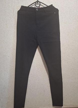 Черные скинни джинсы black crowns jeans, р. 32 (талия 36 см)