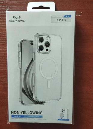 Чохол прозорий magsafe для iphone 15 pro