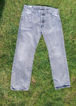Серые джинсы levi's 501 premium (размер w36 l30) оригинал