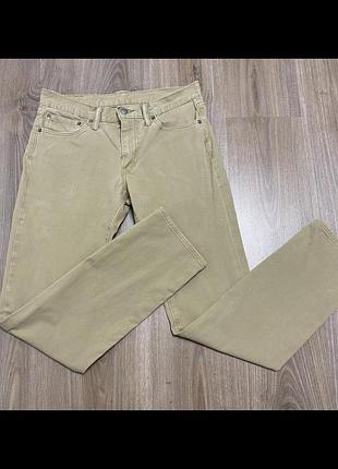 Джинсові чоловічі штани levi’s levis 511 w32 l 34 32 / 34 левіс світлі молочні брюки бежеві