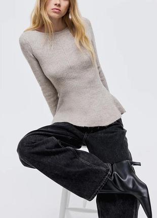 Женский свитер h&amp;m s-m цвет латте 5% шерсть