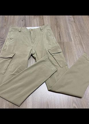 Джинси чоловічі levi’s xx cargo w30 l34 30 / 34 levis slim fit левіс левайс карго бежеві світлі з боковими карманами