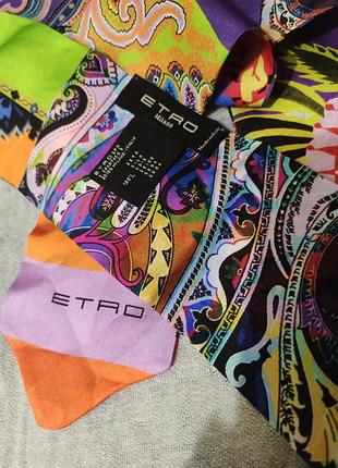 Шовкова стрічка-твіллі etro milano. 100% натуральний шовк, made in italy