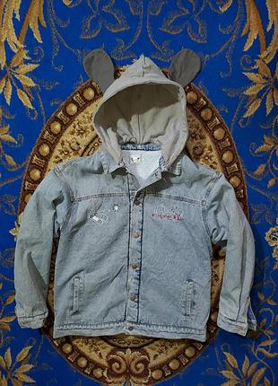 Джинсовая куртка шерпа air train denim женская тепла l
