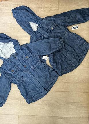 Курточка вітровка джинсова для дівчат old navy