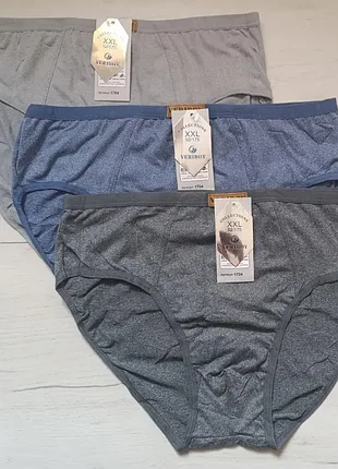 Мужские хлопковые трусы veriboy 2xl (36-37 см) (набор 6 шт)