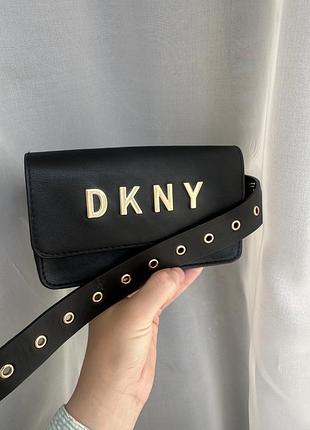 Поясная сумка dkny черная бананка