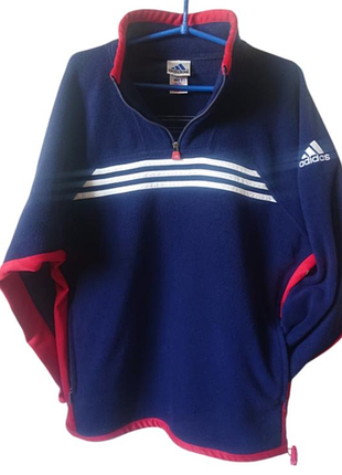 Вінтажна флісова кофта adidas 90s vintage fleece half-zip