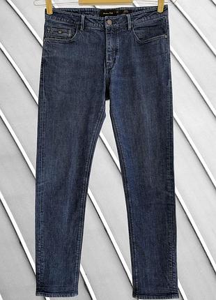 Мужские темно-синие джинсы massimo dutti slim fit w31 m l 48 50 масимо дути зауженные джинсы слим фит синие стрейч 50