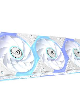 Комплект корпусных вентиляторов asus rog eurux gr120 fan reverse 3 шт 120 мм 2200 об/мин argb white (90da00k3-b09020)