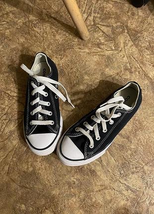 Кеди дитячі converse чорні, розмір 32, довжина устілки 19.5-21 см