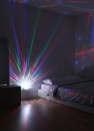 Вращающаяся диско-лампа светодиодная led party light с цоколем e27 цветная лампа для вечеринок