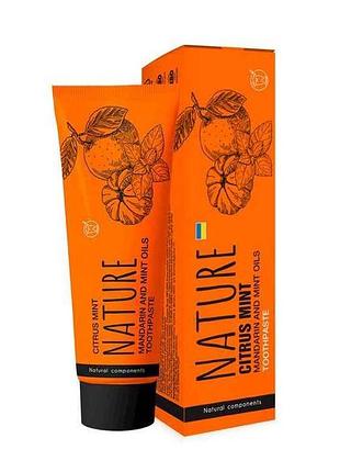 Зубна паста 100мл citrus mint з мандарином та мятою nature тм bioton
