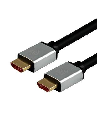 Кабель hdmi- hdmi 2.0v 1.5m 4k premium чорний