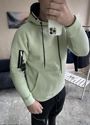 Зимний худи с начесом мята grand р. s-xl