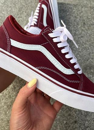 Новые женские оригинальные кеды vans old skool бордовые dc кеды supreme