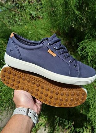 Чоловічі низькі сині кеди ecco soft 7 m, 40р.