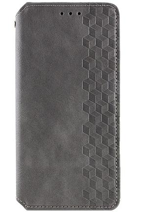 Чохол книжка cubic pu для xiaomi poco x8 pro max сірий штучна шкіра функція підставки 360 градусів