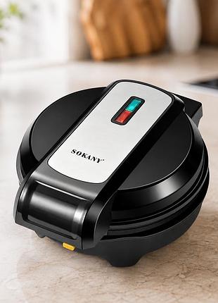Вафельниця 5в1 sokany sk-08093 / мультипекар зі змінними пластинами / бутербродниця 1000 вт