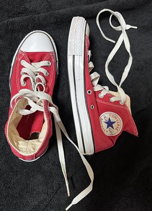Converse all stars червоні на 25,5 см устілка