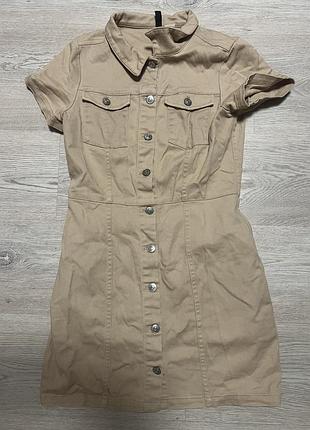 Джинсова бежева сукня розмір м h&m