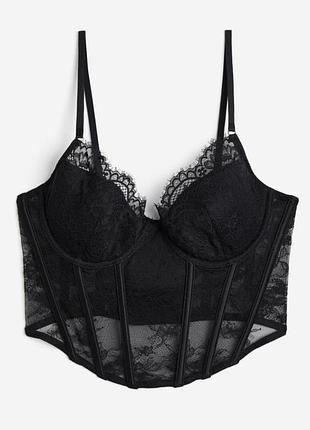 Корсетний топ мереживний h&m