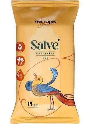 Влажные салфетки 15шт универсальные salve тм salve