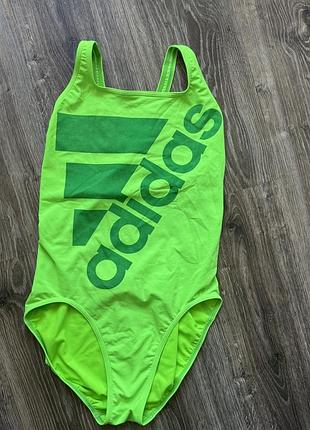 Спортивний купальник adidas яскравий салатовий