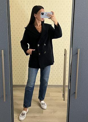 Стильний жакет zara з капішоном пальто zara кардиган шерсть кашемір вовна альпака теплий кардиган