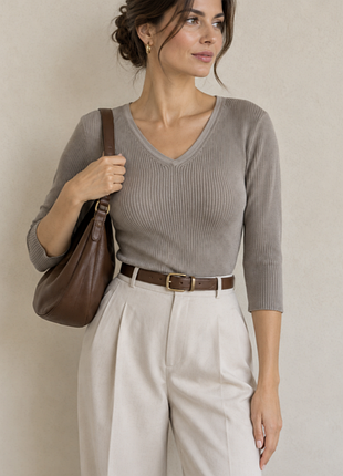 Шовкова кофта лонгслів marks&spencer кофточка в рубчик светр шовк шелковая шелк джемпер базовий