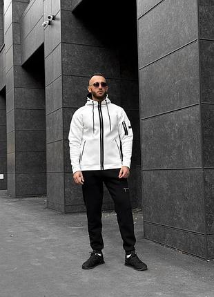 Зимний спортивный костюм с насосом молочная кофта + черные брюки р. l, xl, xxl