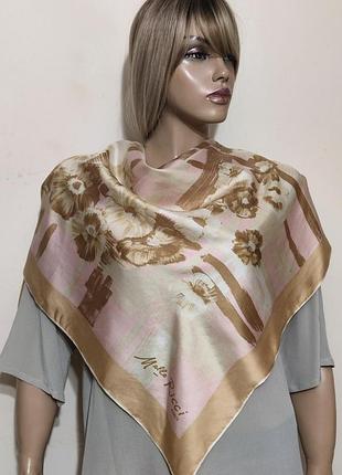 Вінтажна шовкова хустка nina ricci melle /6993/n