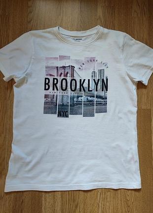 Белая котоновая футболка для подростка primark
