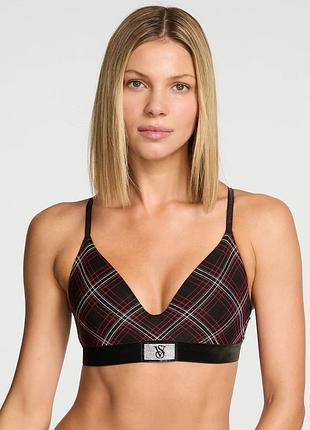 Бюстгалтер victoria’s secret shine patch velvet lightly lined wireless bra