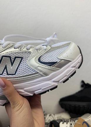 New balance 530 silver клей