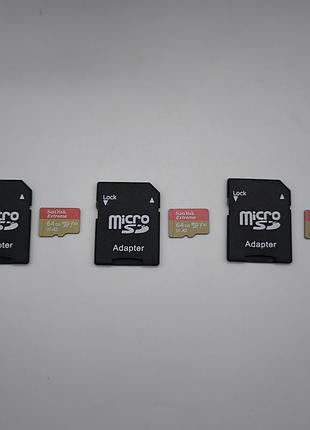 Карта памяти microsd sandisk extreme 64gb v30 флешка скоростная