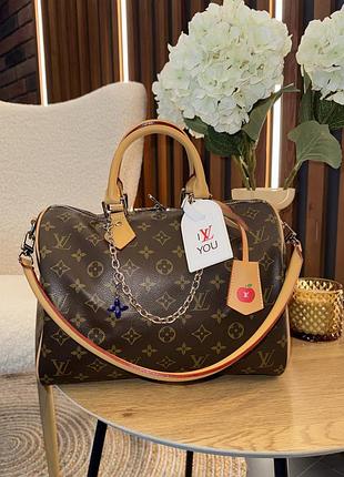 Сумка louis vuitton speedy soft 30 карамель серебро
