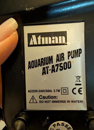Компрессор для аквариума atman at-a7500 (работает 1 канал / под ремонт)