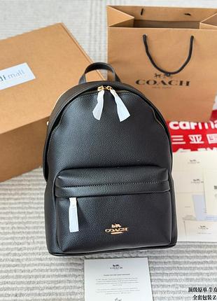 Рюкзак coach шкіряний чорний