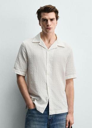Рубашка мужская жаккардовая зара zara xl