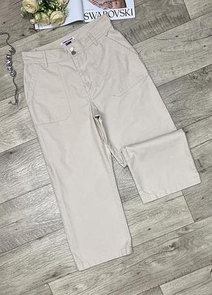 Вкорочені світло-бежеві прямі джинси tommy hilfiger super high-rise straight pant, р.m-l