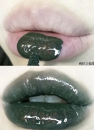 Girlcult peach fantasy waterproof lipgloss j813 mandrake / green moss