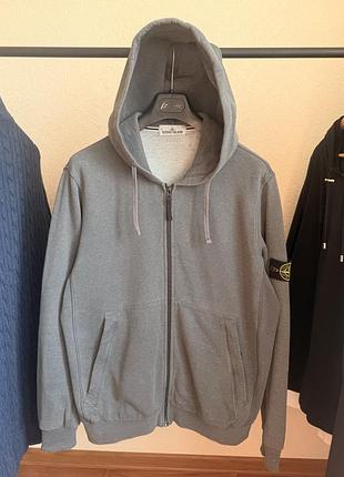 Худи stone island grey zip up hoodie