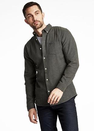 Нова чоловіча сорочка lindbergh casual shirt (розмір m, колір сірий хакі)