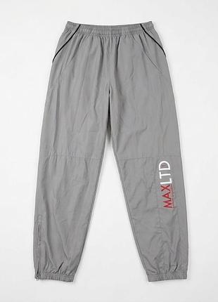 Nike max ltd vintage grey nylon pants y2k men size m чоловічі вінтажні спортивні штани найк розмір м мужские штаны спортивные найк размер м
